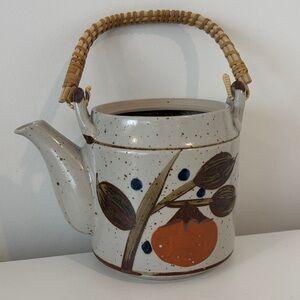 Vintage Japanese stoneware teapot Bittersweet pattern Otagiri Mercantile Company